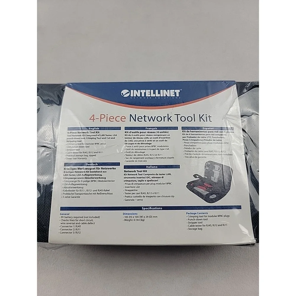 4 Piece Professional Computer Network Installation‎ Tool Kit, Manhattan 780070
